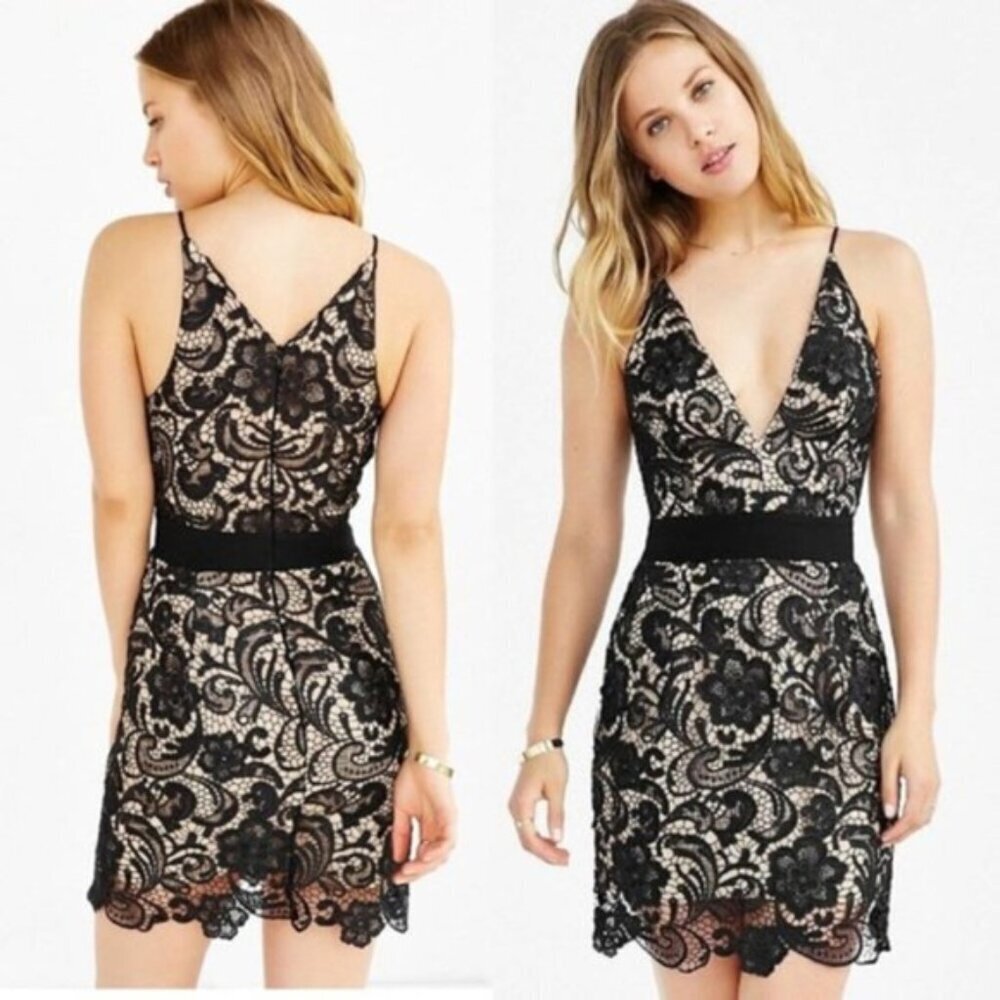 Dress the Population Ava Lace Special Event Cocktail Dress Women Size Medium